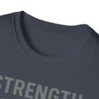Strength Through Scripture – Bold Faith & Fitness Statement Tshirt