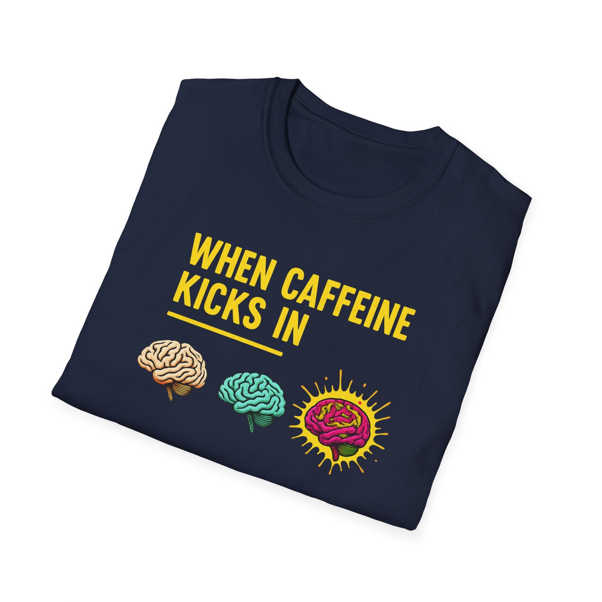 When Caffeine Kicks In – Comic Pop Brain Burst T-Shirt