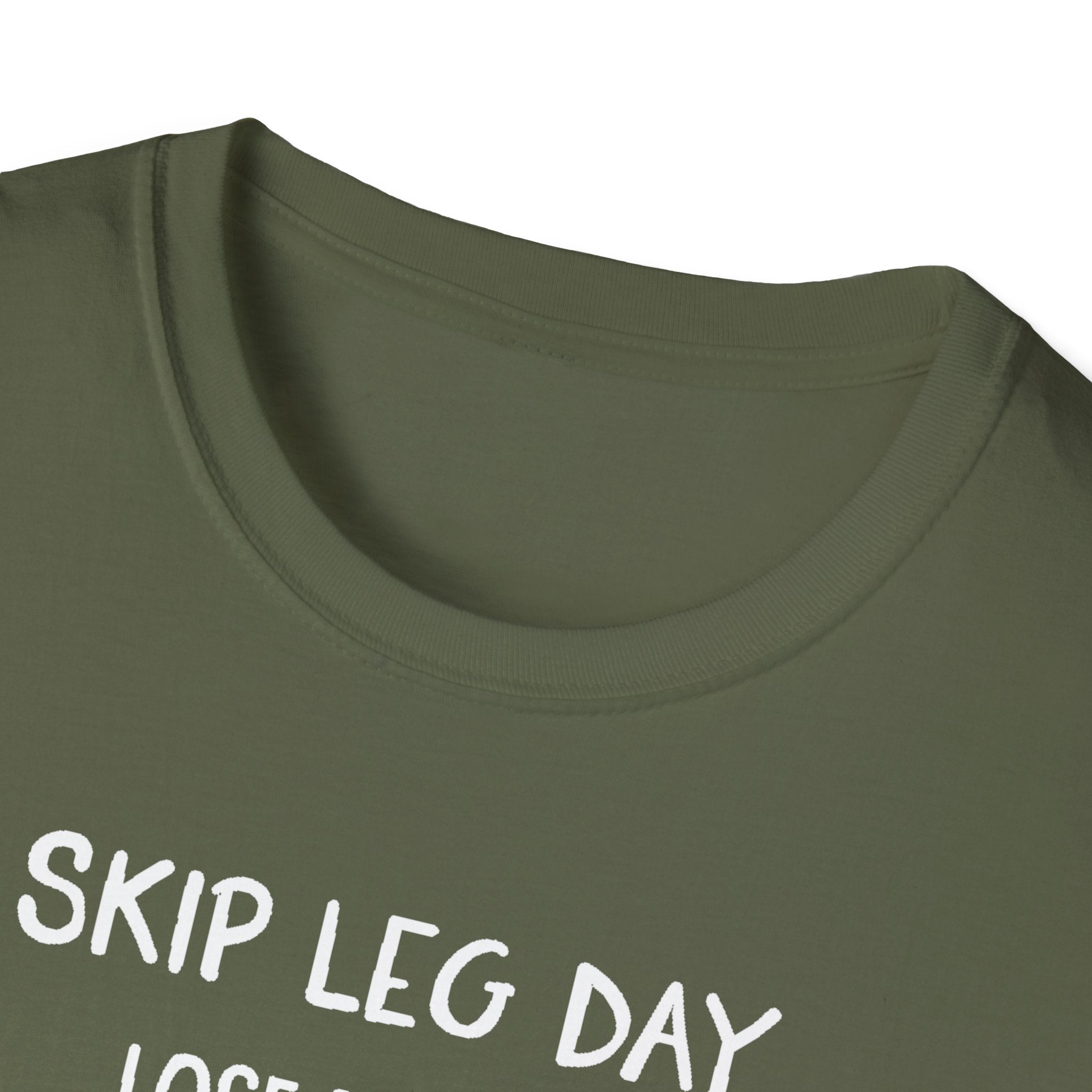 Skip Leg Day, Lose Respect – Minimalist Sketch T-Shirt