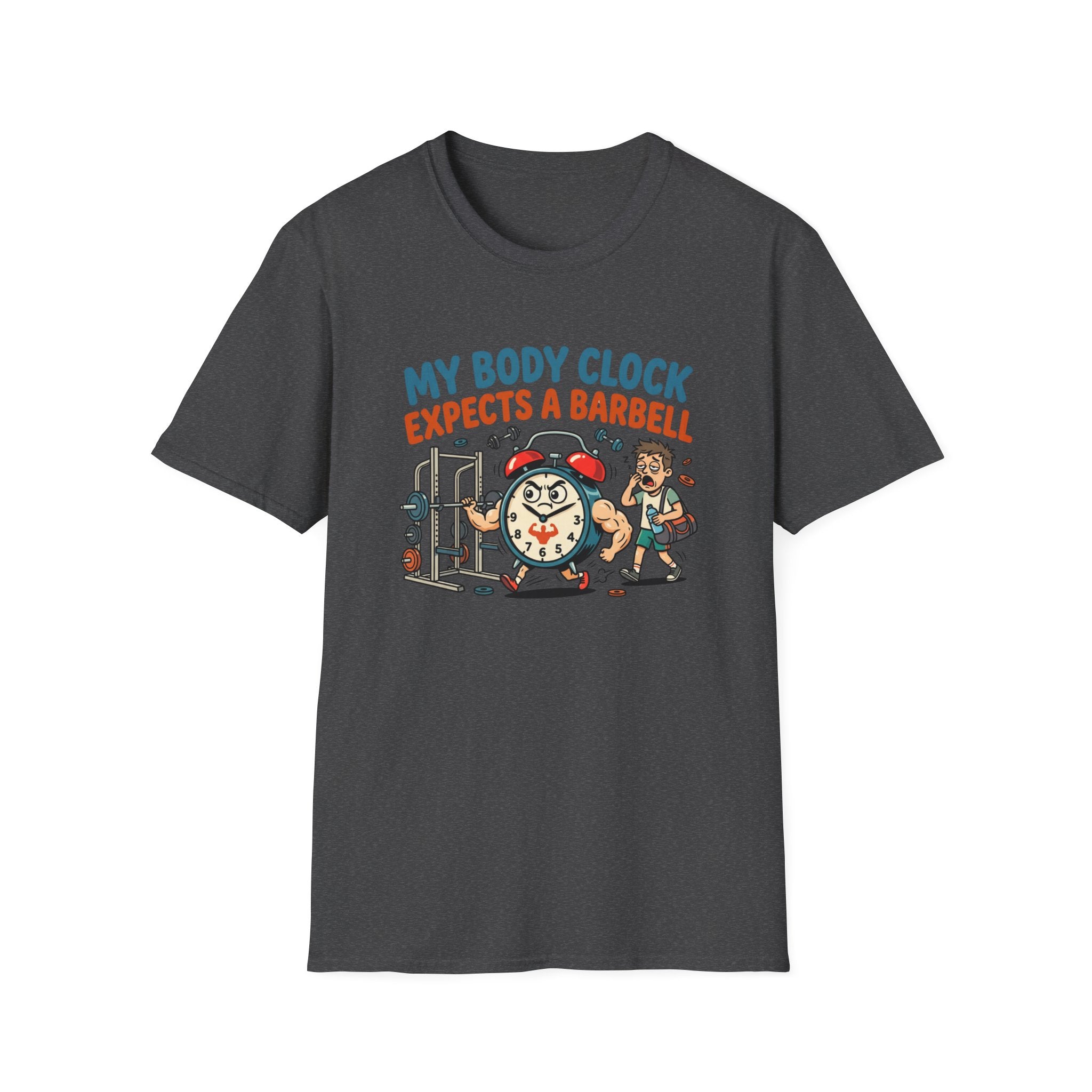 Body clock expects barbell T-Shirt