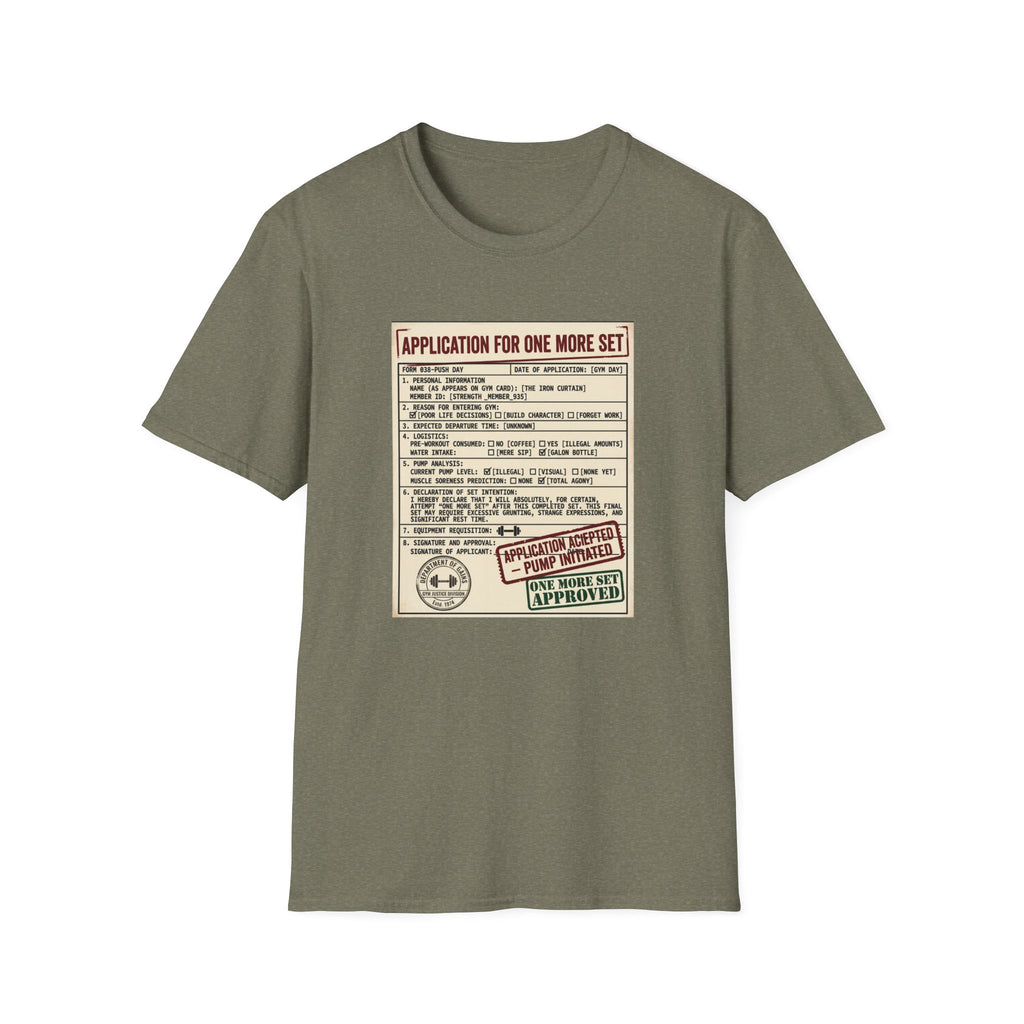 Application for one more set -  Push day T-Shirt