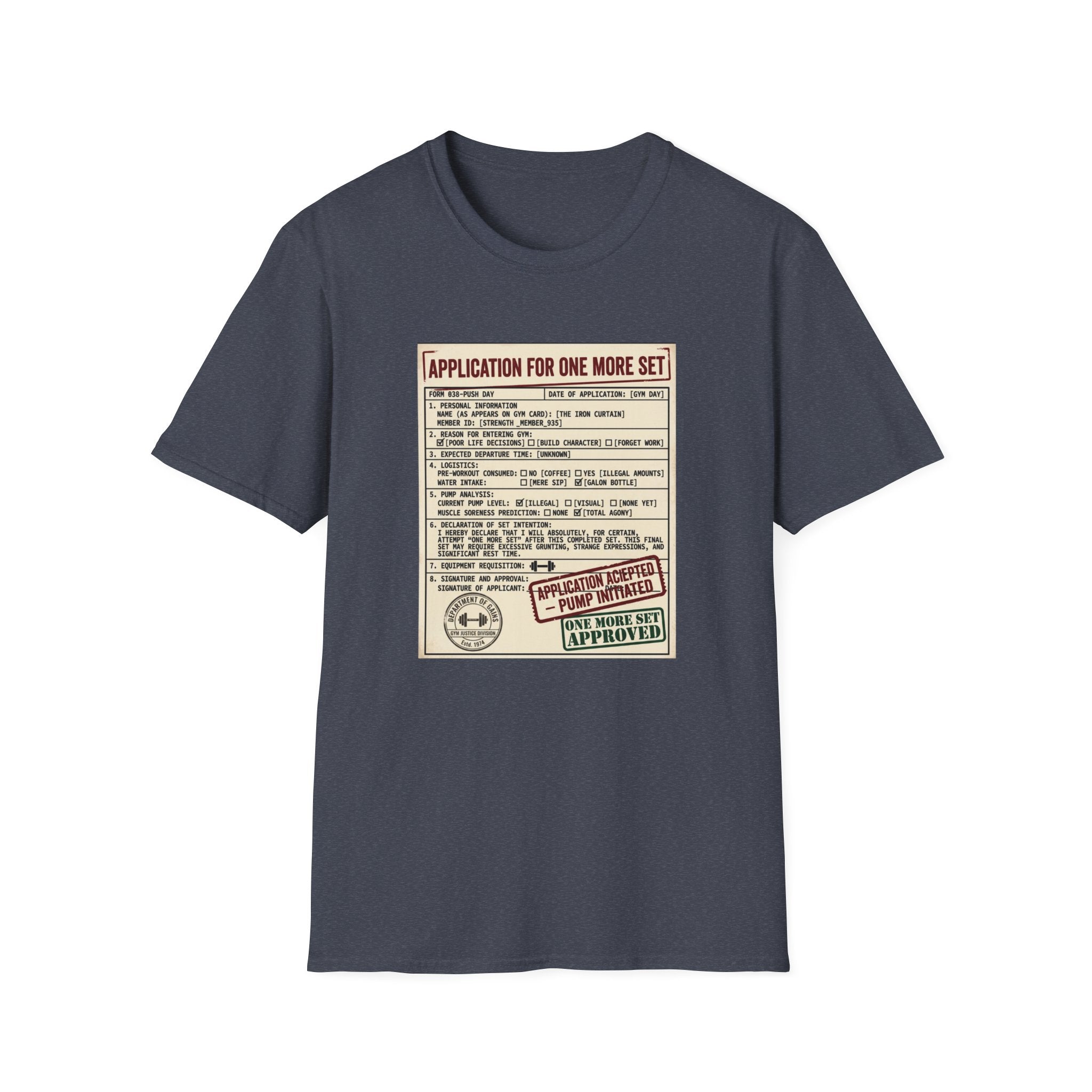 Application for one more set -  Push day T-Shirt