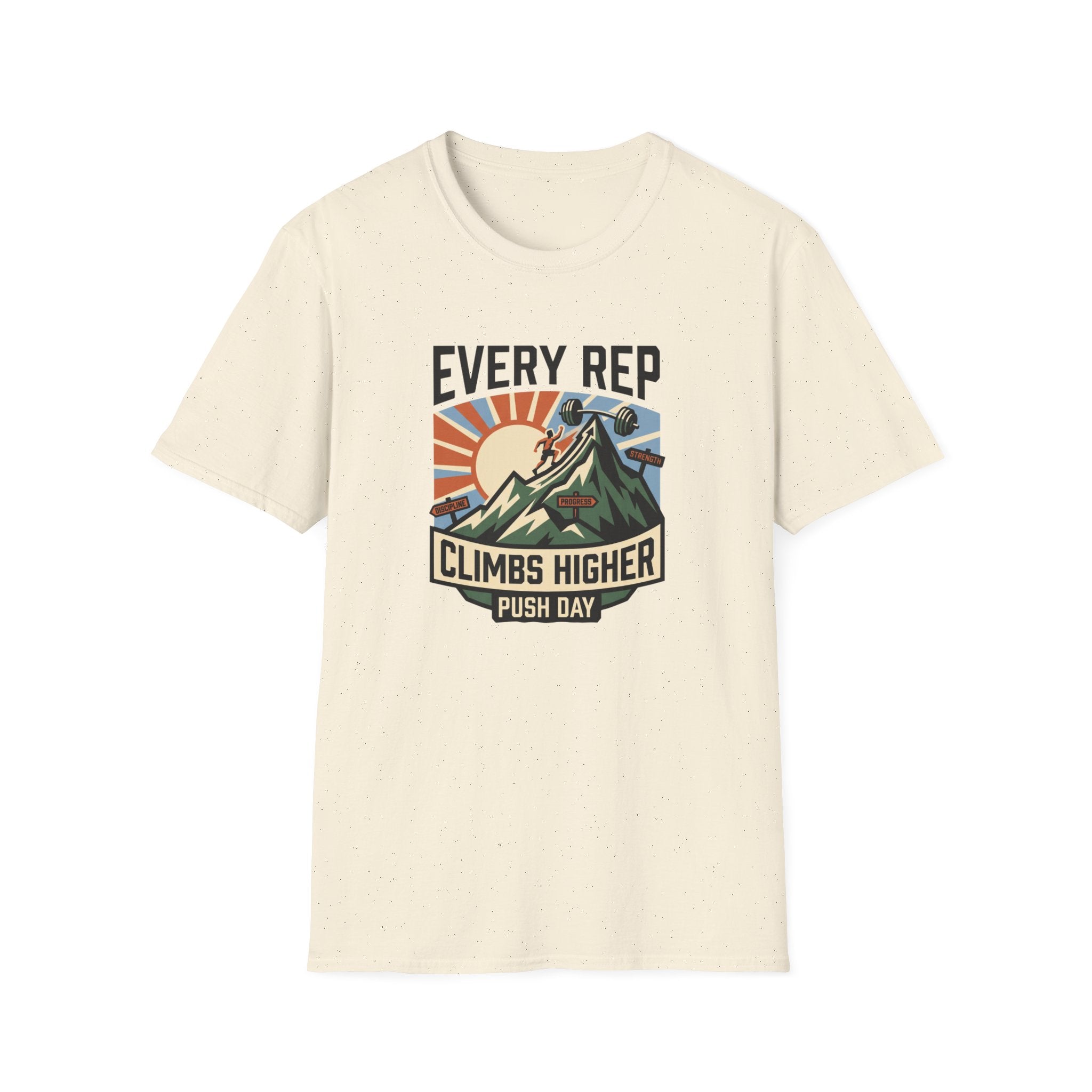 Every rep climbs higher - Push day T-Shirt