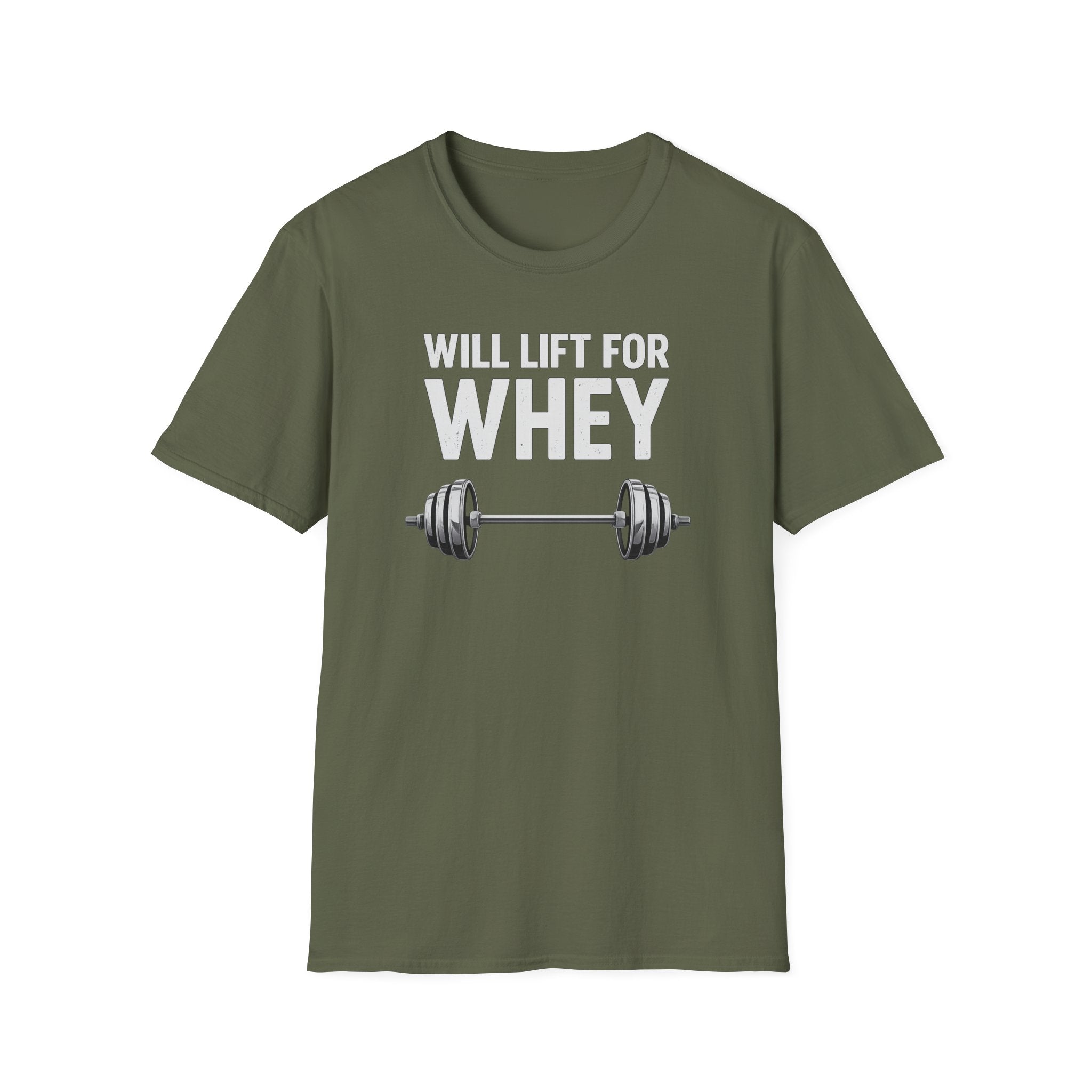 Will Lift for Whey – Barbell Edition T-Shirt