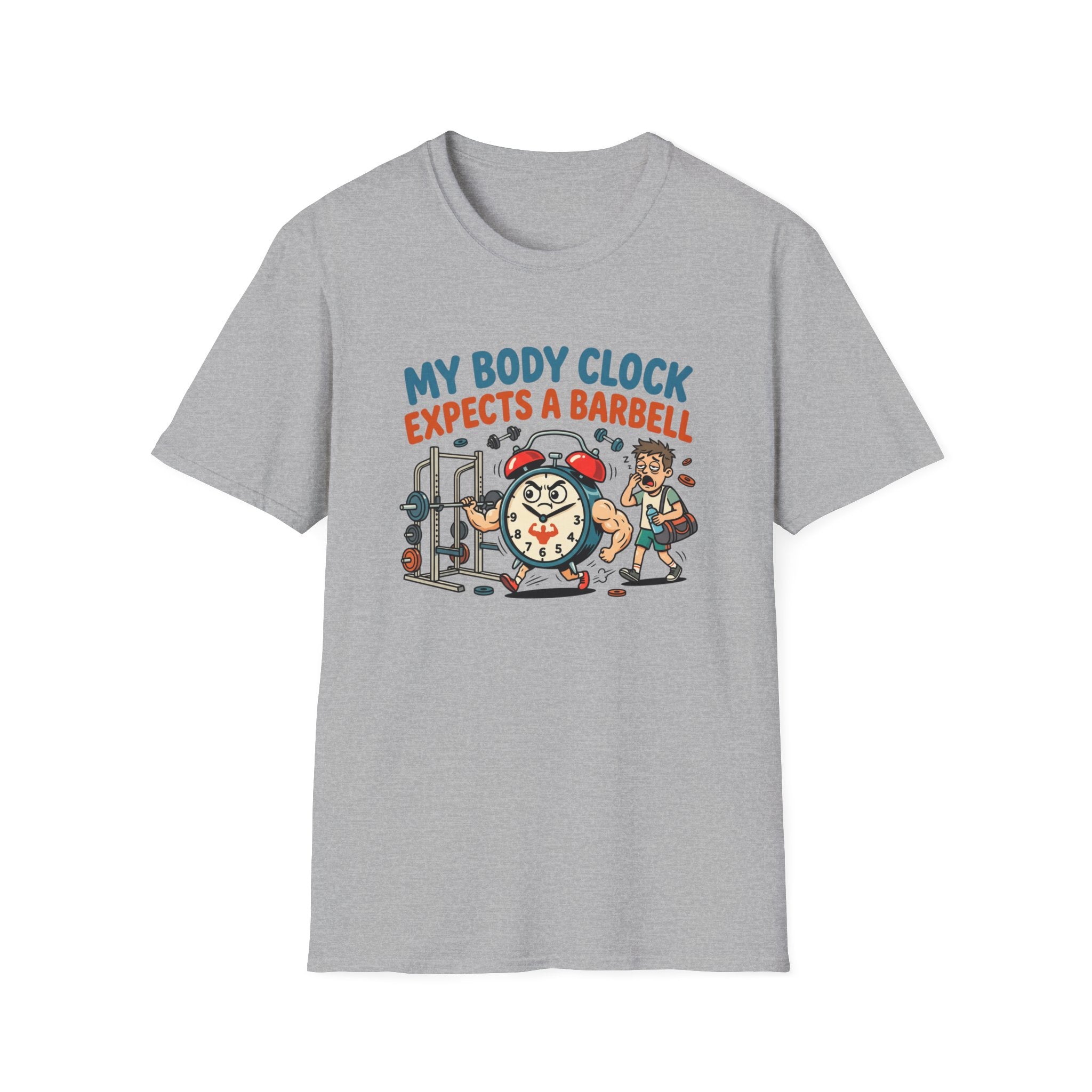 Body clock expects barbell T-Shirt