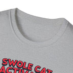 Swole Cat Activated – Pre-Workout Pouncer Edition T-Shirt