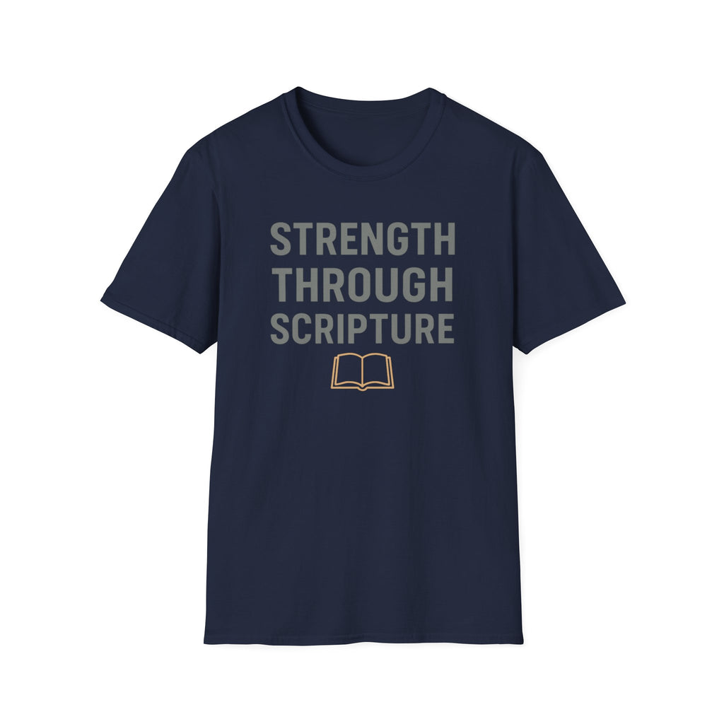 Strength Through Scripture – Bold Faith & Fitness Statement Tshirt