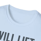 Will Lift for Snacks – Distressed Gym Humor Tshirt