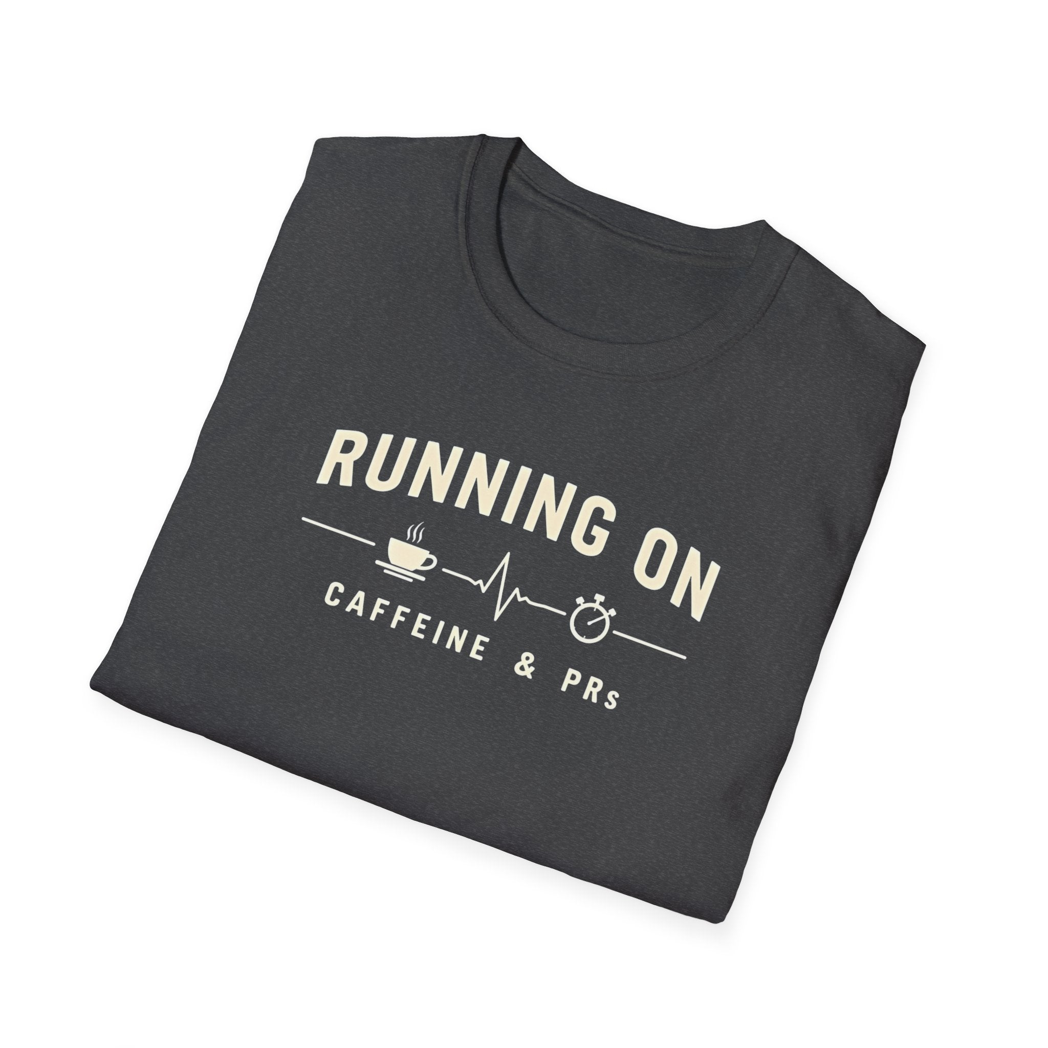 Running on Caffeine & PRs – Minimal Strength Mode T-Shirt