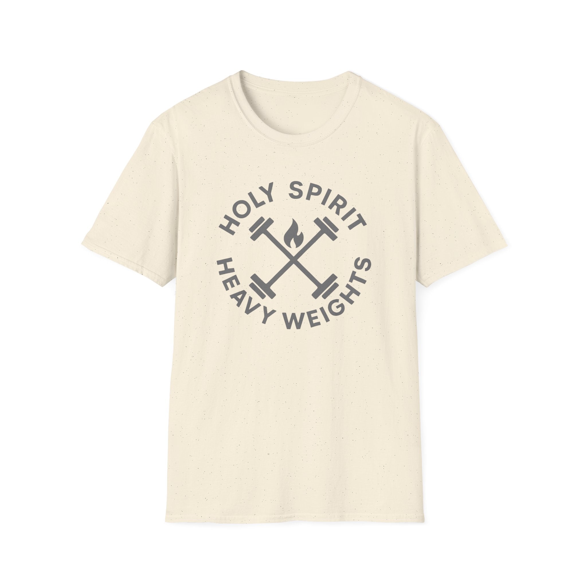 Holy Spirit. Heavy Weights. – Crossed Barbells Emblem Tshirt