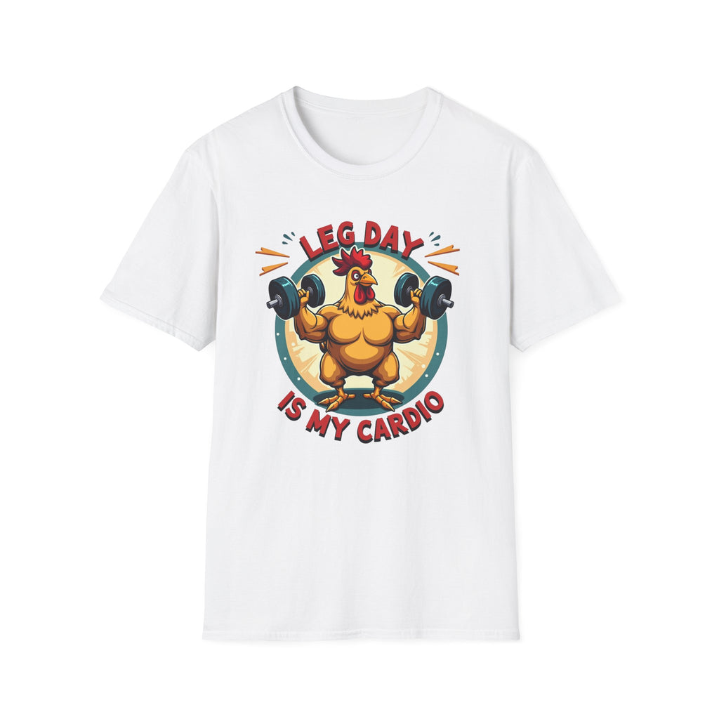 Leg Day Is My Cardio (Muscle Chicken Edition) T-Shirt