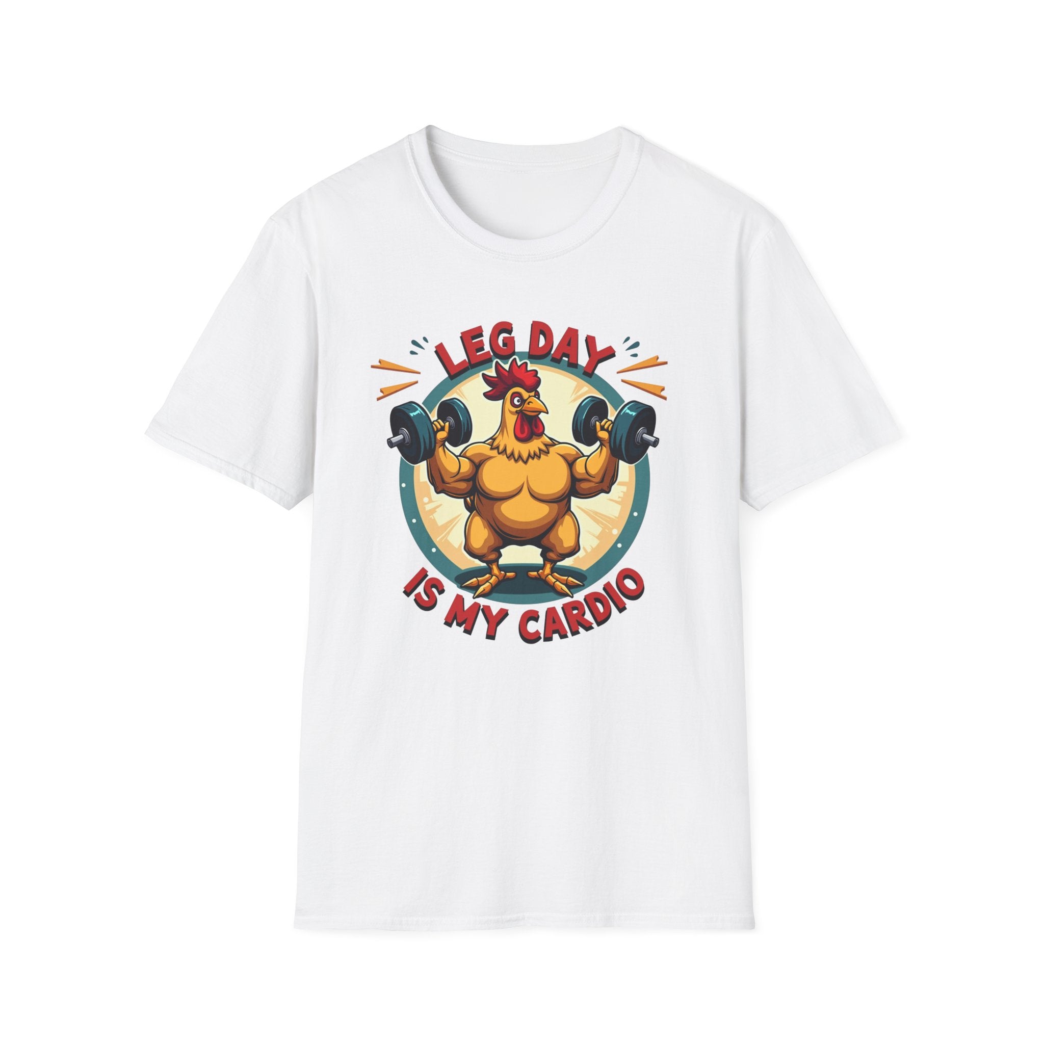 Leg Day Is My Cardio (Muscle Chicken Edition) T-Shirt