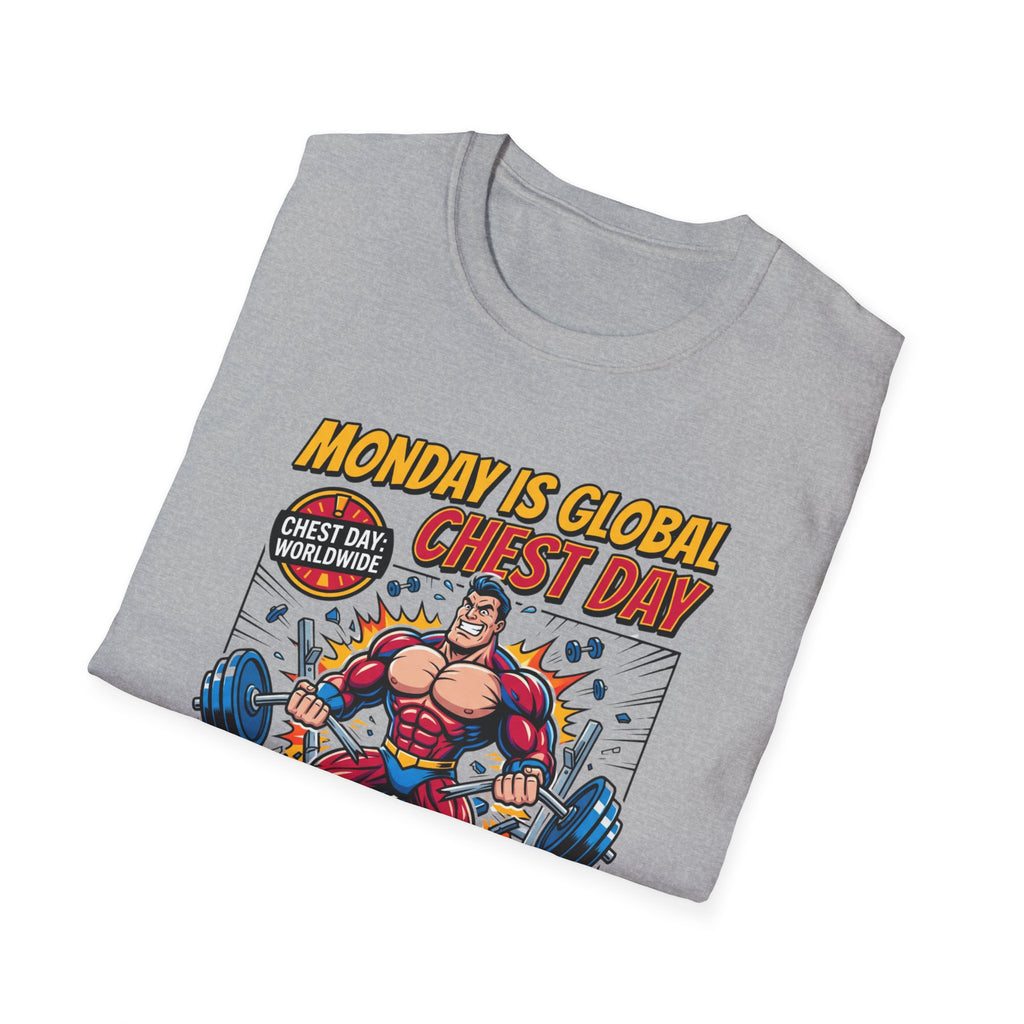 Monday is Global chest day - Comic T-Shirt