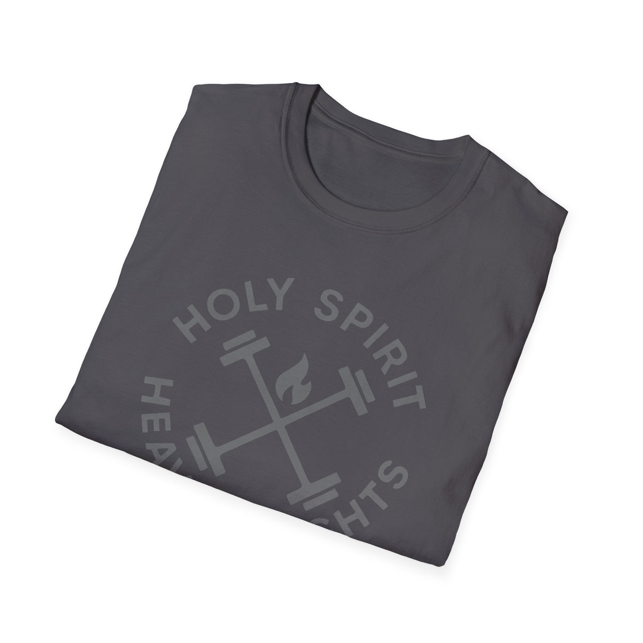 Holy Spirit. Heavy Weights. – Crossed Barbells Emblem Tshirt