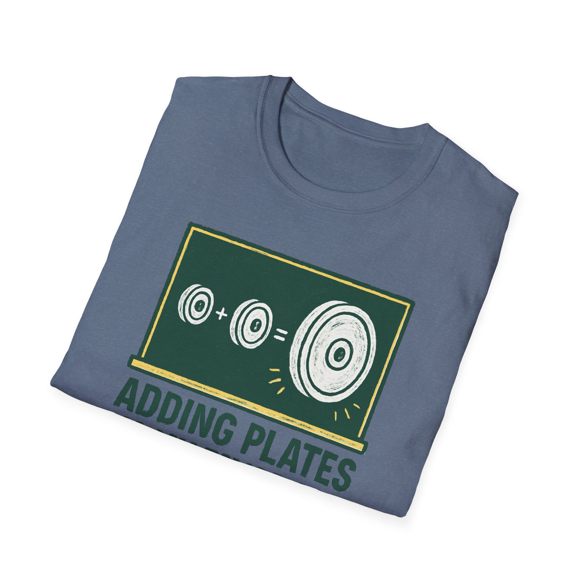 Adding Plates Is My Favorite Subject – Chalkboard Gym Edition Tshirt