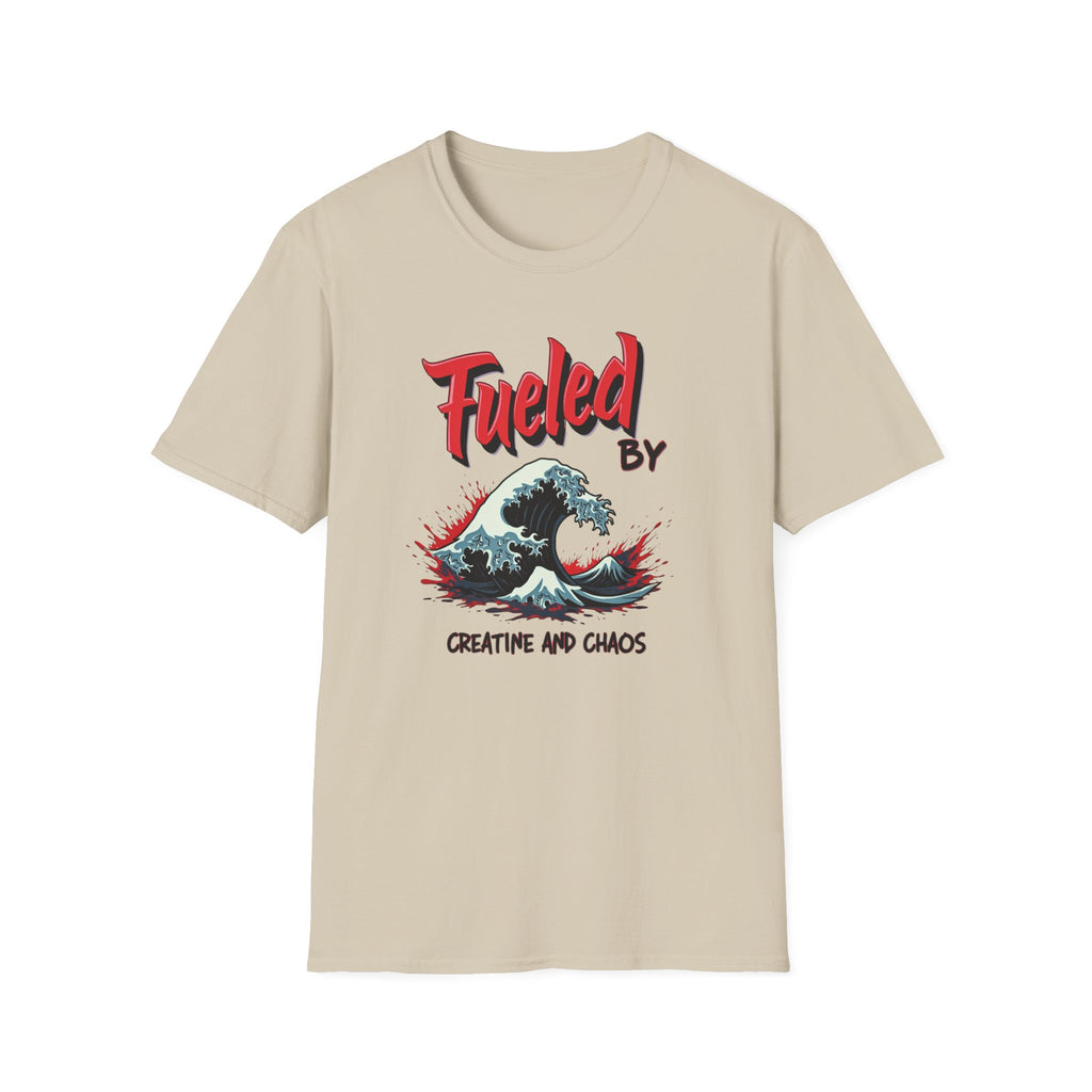 Fueled by Creatine and Chaos – Energy Wave Edition T-Shirt