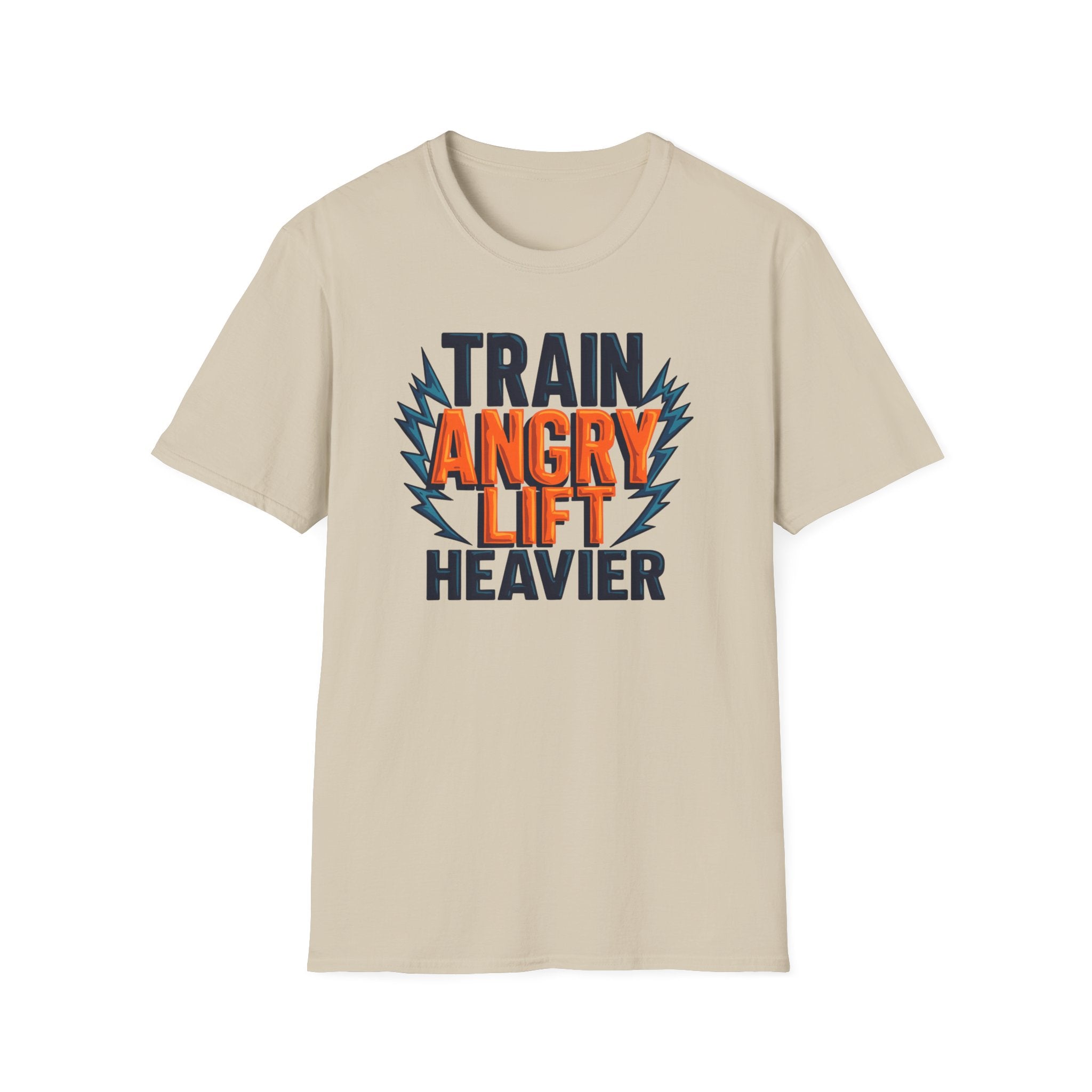 Train Angry, Lift Heavier typo T-Shirt