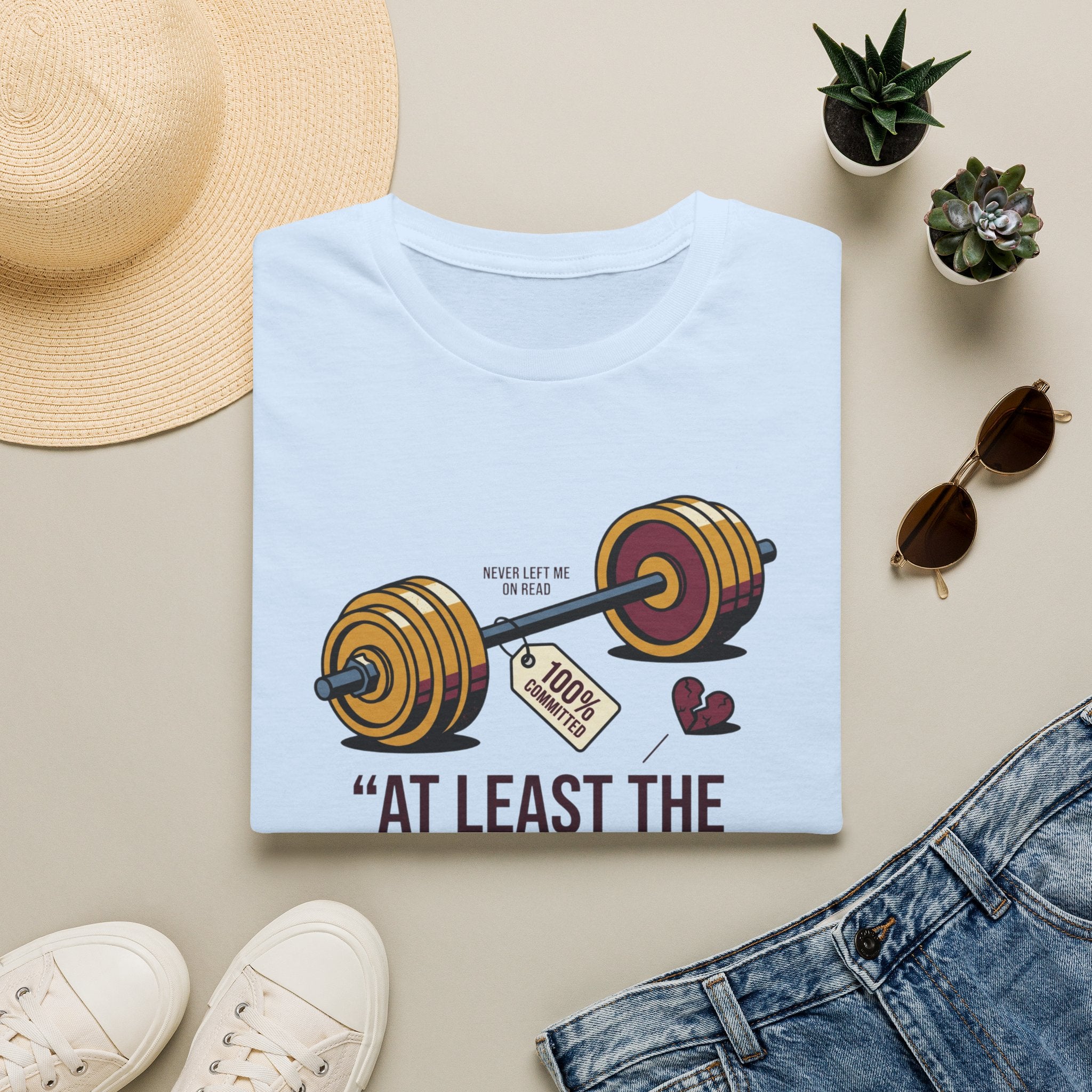 At least the barbell stays T-Shirt