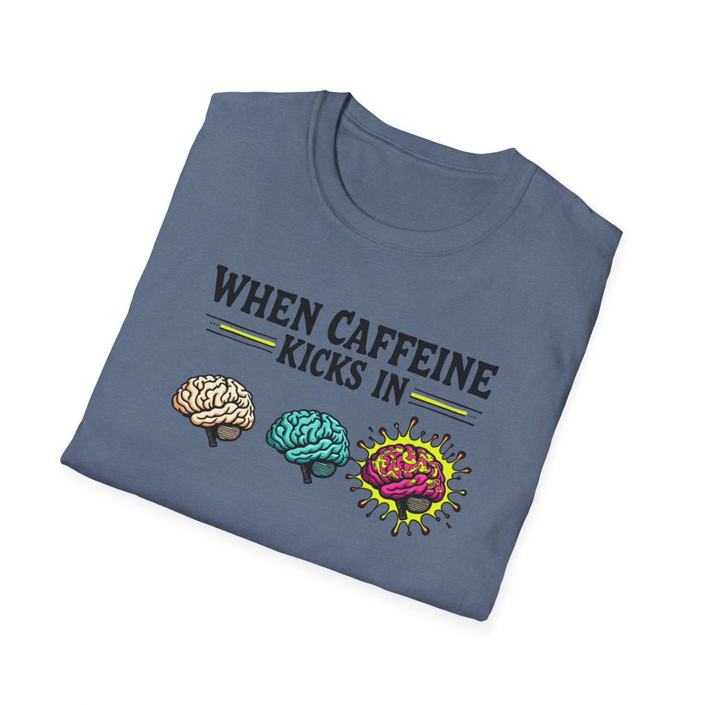 When Caffeine Kicks In – Comic Pop Brain Burst T-Shirt