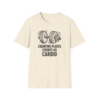 Counting Plates Counts as Cardio – Barbell Humor T-Shirt