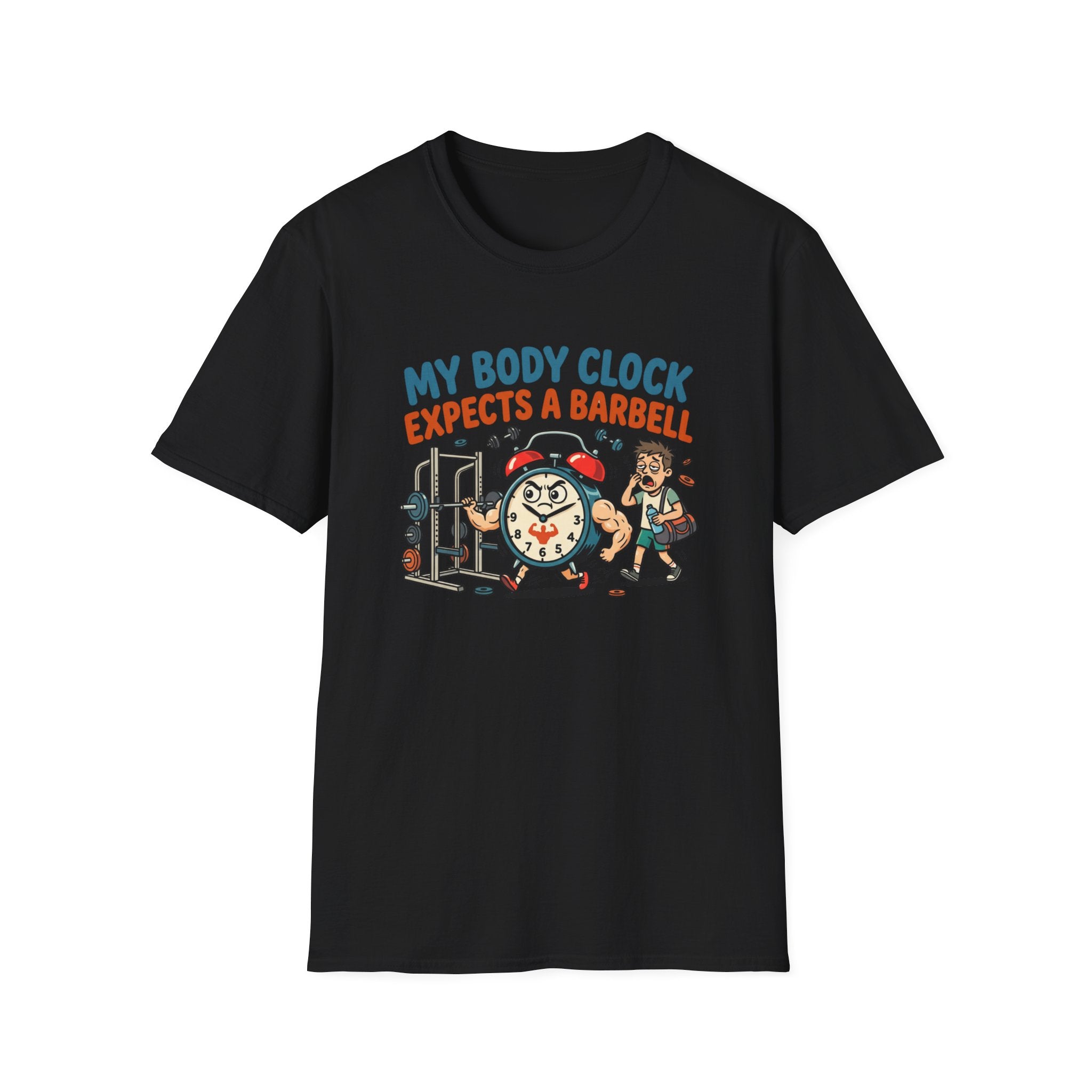 Body clock expects barbell T-Shirt