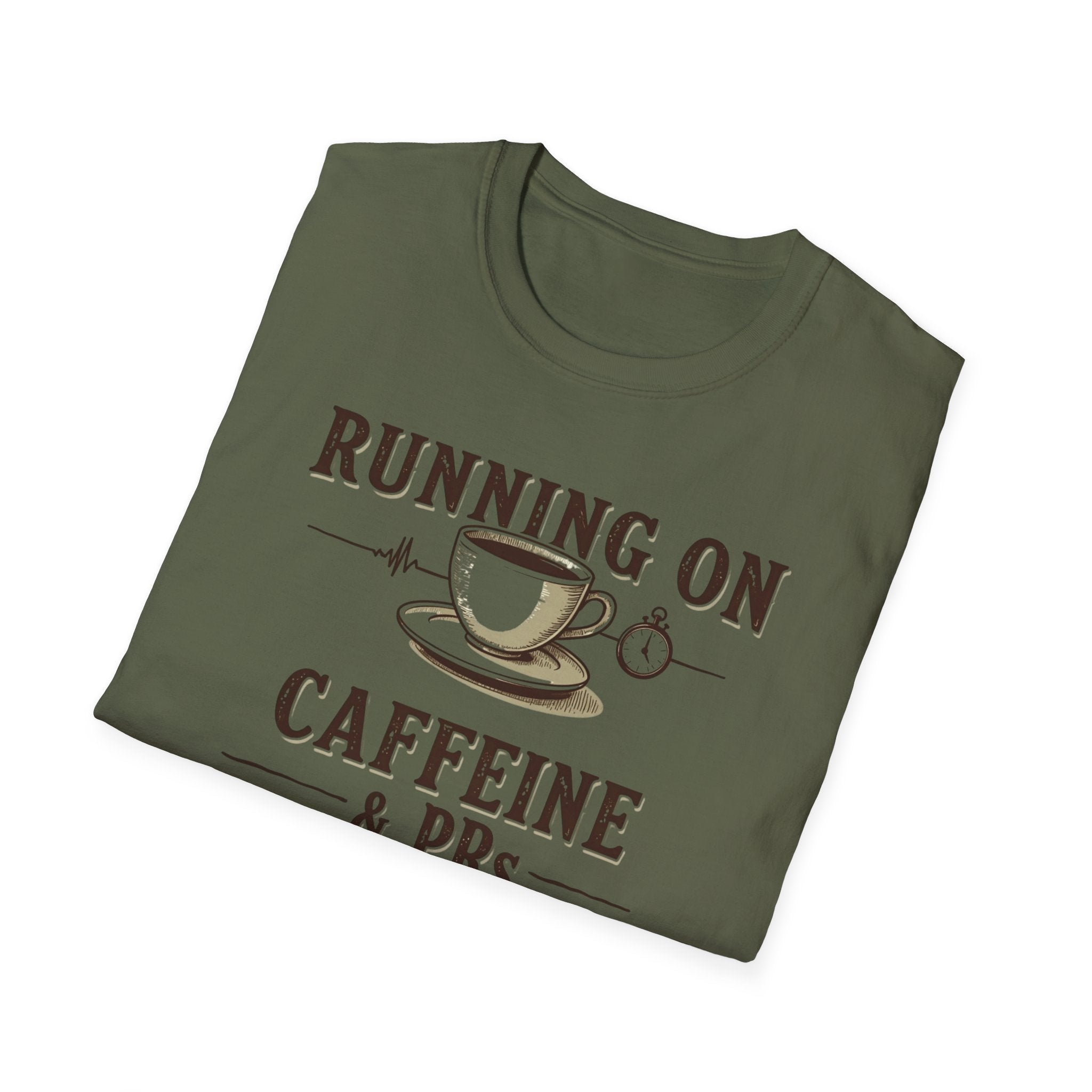 Running on Caffeine & PRs – Vintage Brew Strength T-Shirt