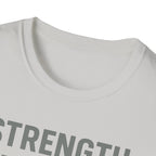 Strength Through Scripture – Bold Faith & Fitness Statement Tshirt