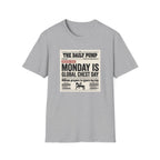 Monday is Global chest day - News style T-Shirt