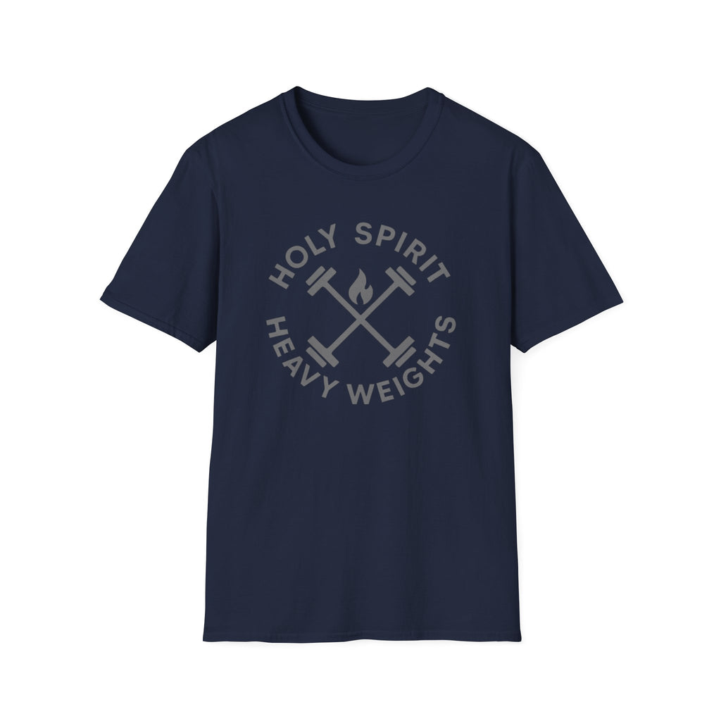 Holy Spirit. Heavy Weights. – Crossed Barbells Emblem Tshirt