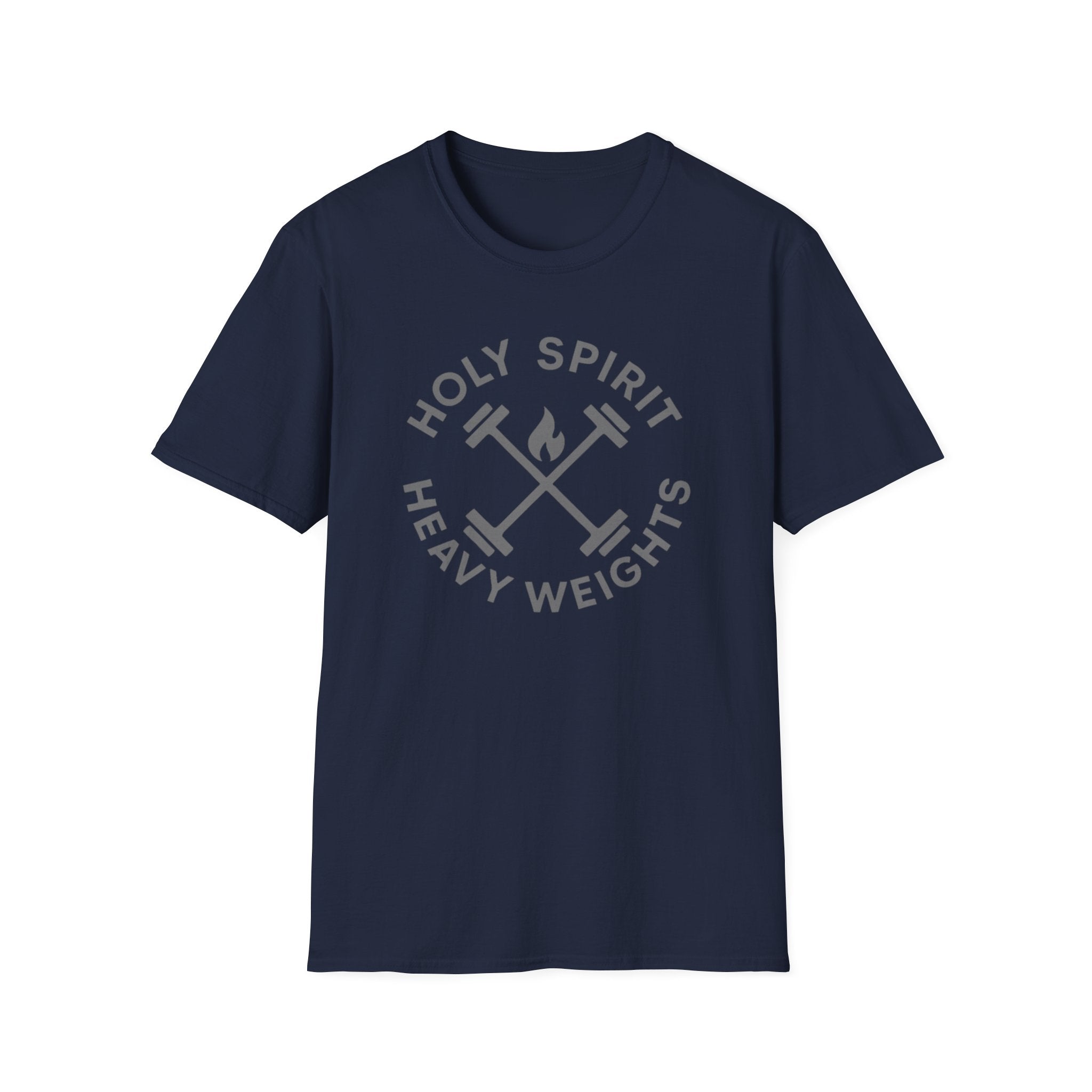 Holy Spirit. Heavy Weights. – Crossed Barbells Emblem Tshirt