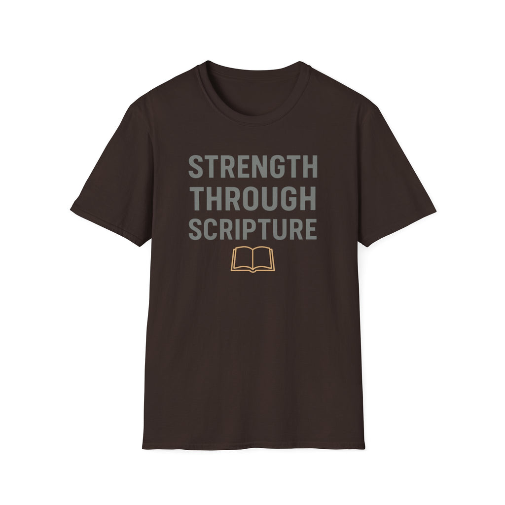 Strength Through Scripture – Bold Faith & Fitness Statement Tshirt