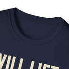 Will Lift for Snacks – Distressed Gym Humor Tshirt