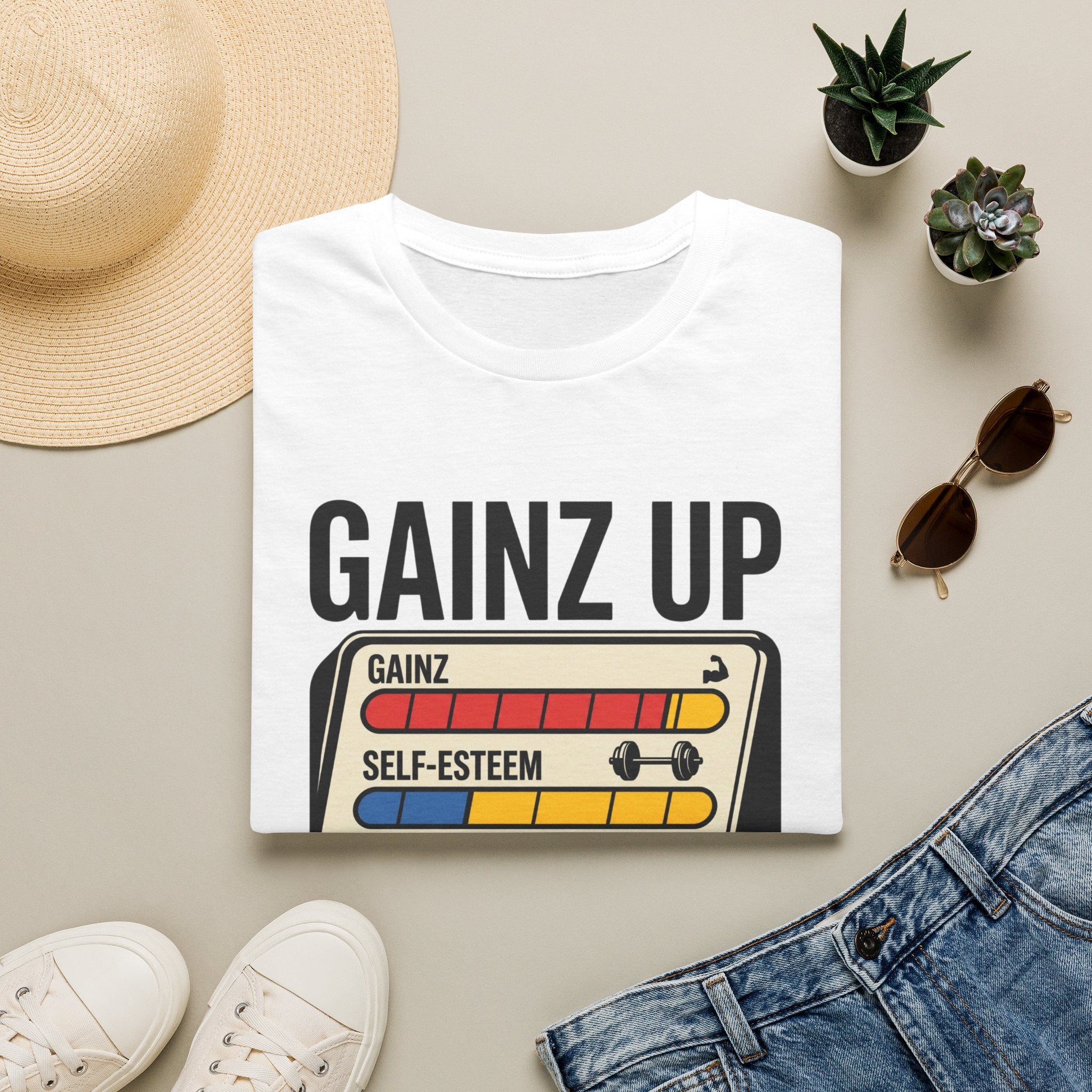 Gainz up, self esteem down T-Shirt