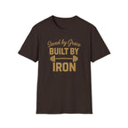 Saved by Grace, Built by Iron – Faith Meets Strength Tshirt