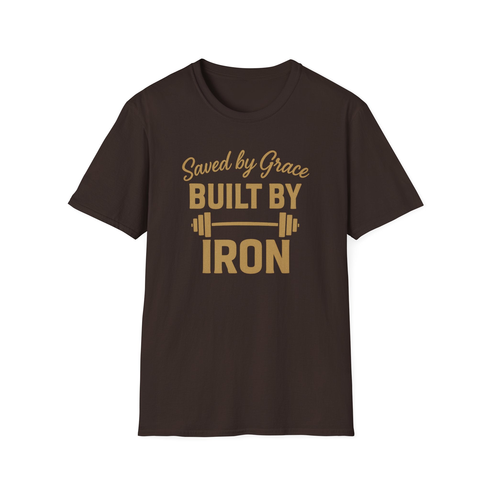 Saved by Grace, Built by Iron – Faith Meets Strength Tshirt
