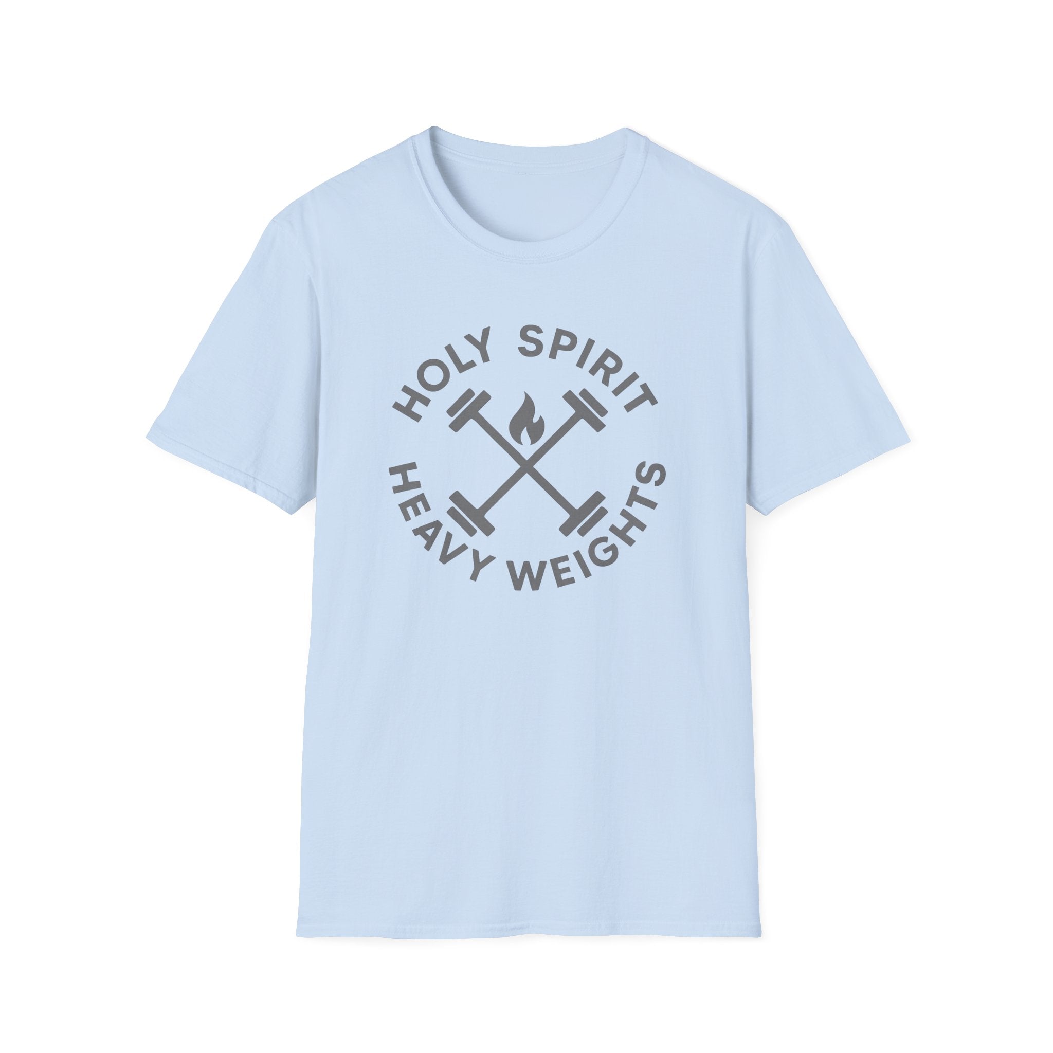 Holy Spirit. Heavy Weights. – Crossed Barbells Emblem Tshirt