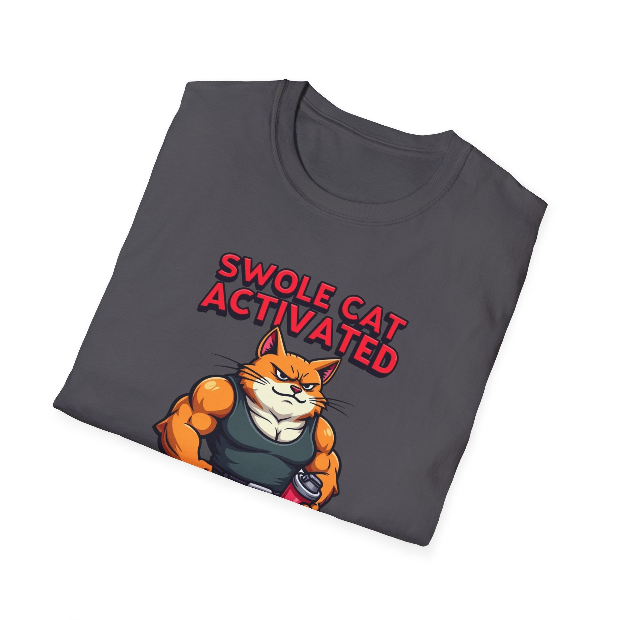 Swole Cat Activated – Pre-Workout Pouncer Edition T-Shirt