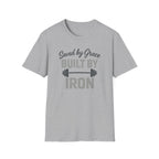 Saved by Grace, Built by Iron – Faith Meets Strength Tshirt