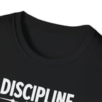 Discipline > Motivation – Barbell Edition T-Shirt