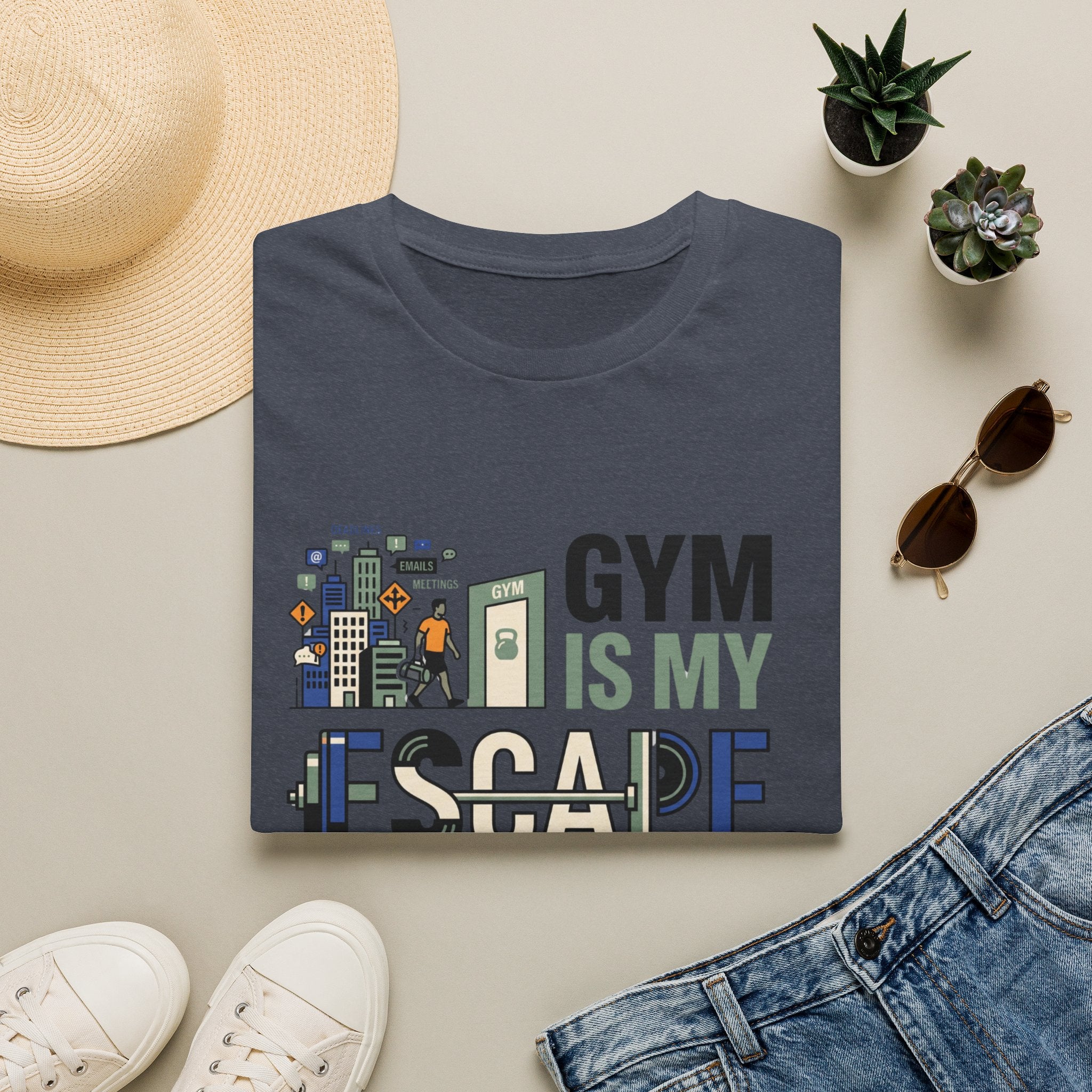 Gym is my escape - witty T-Shirt