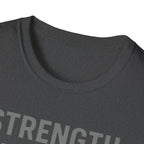 Strength Through Scripture – Bold Faith & Fitness Statement Tshirt