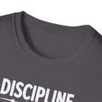 Discipline > Motivation – Barbell Edition T-Shirt
