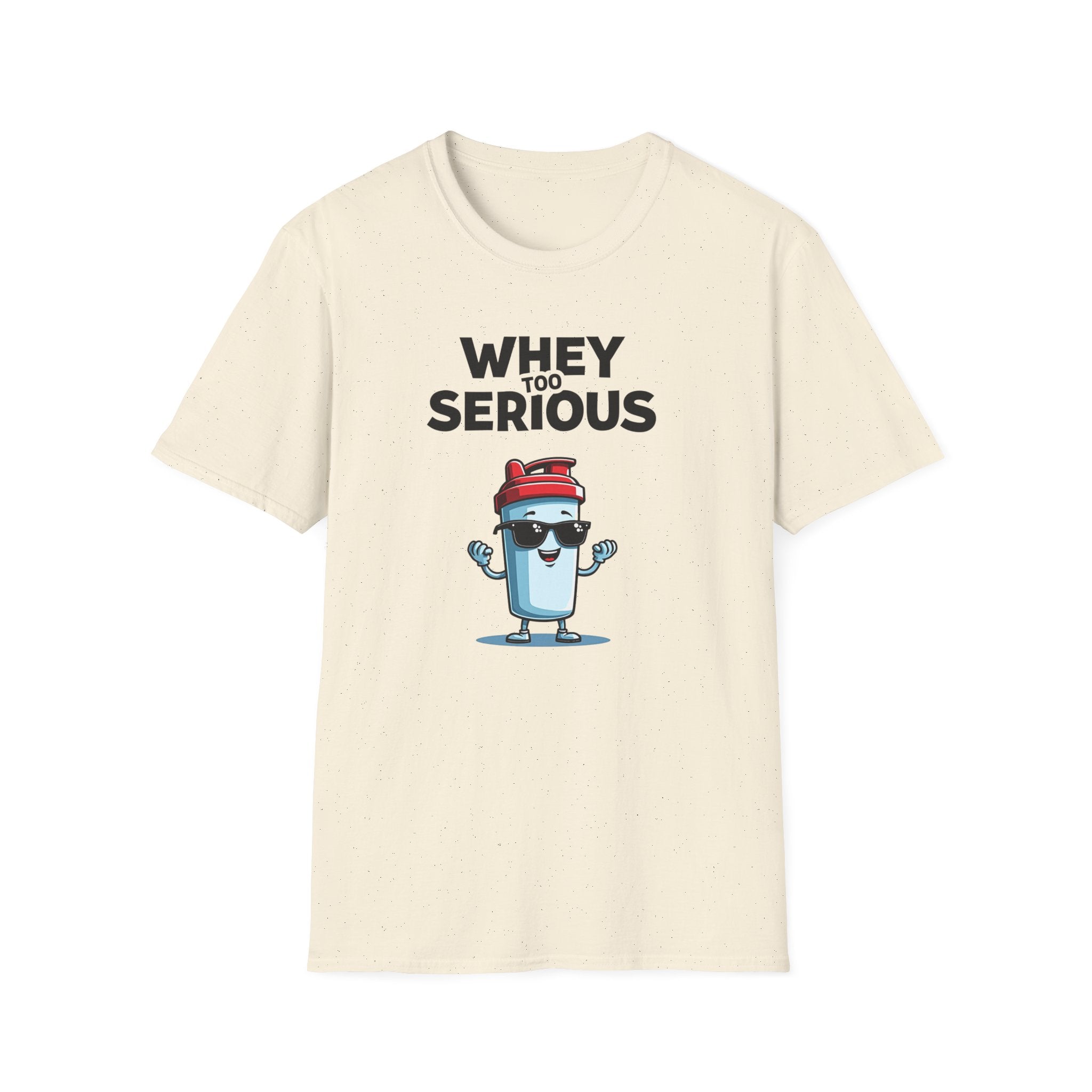 Whey Too Serious – Cartoon Shaker Edition T-Shirt