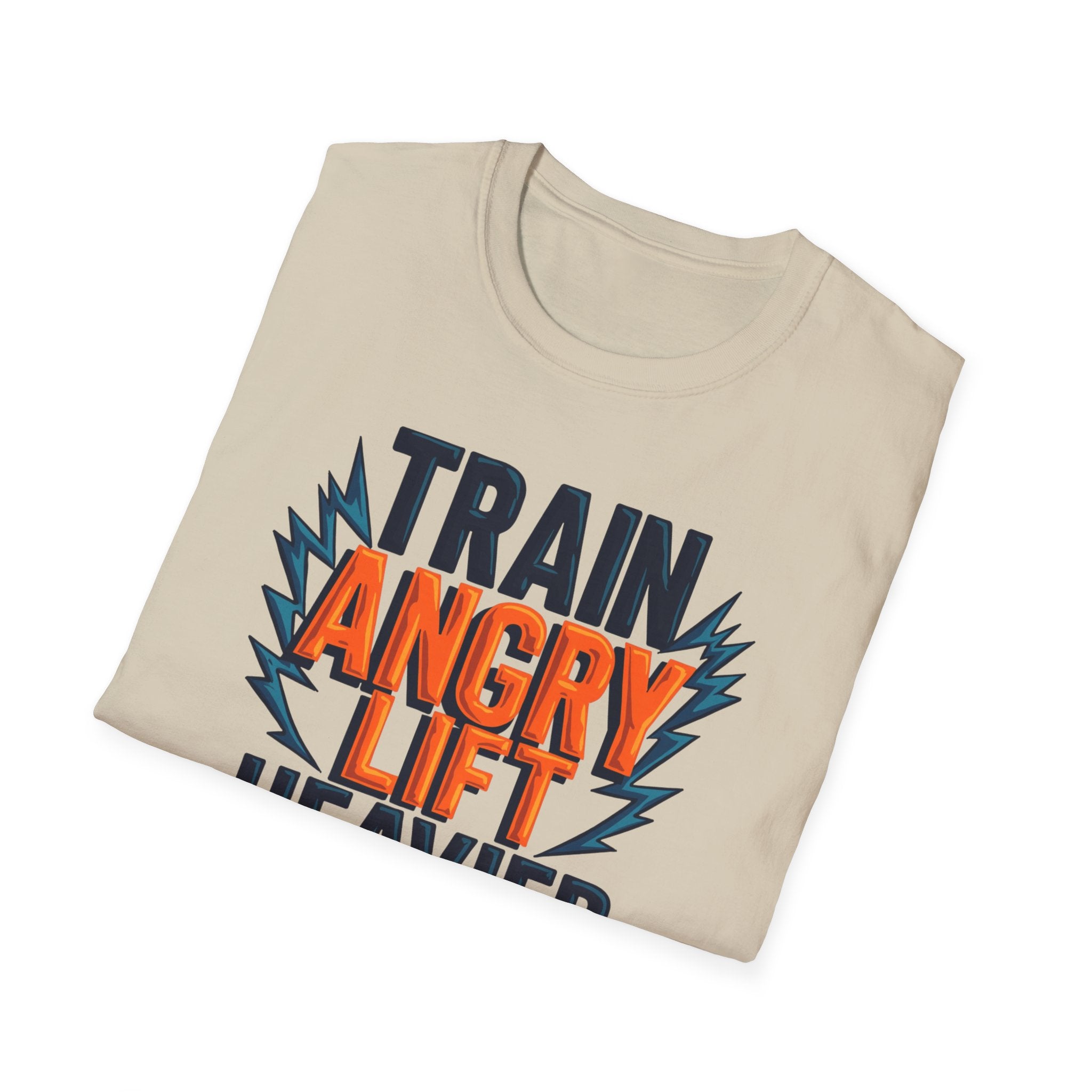 Train Angry, Lift Heavier typo T-Shirt