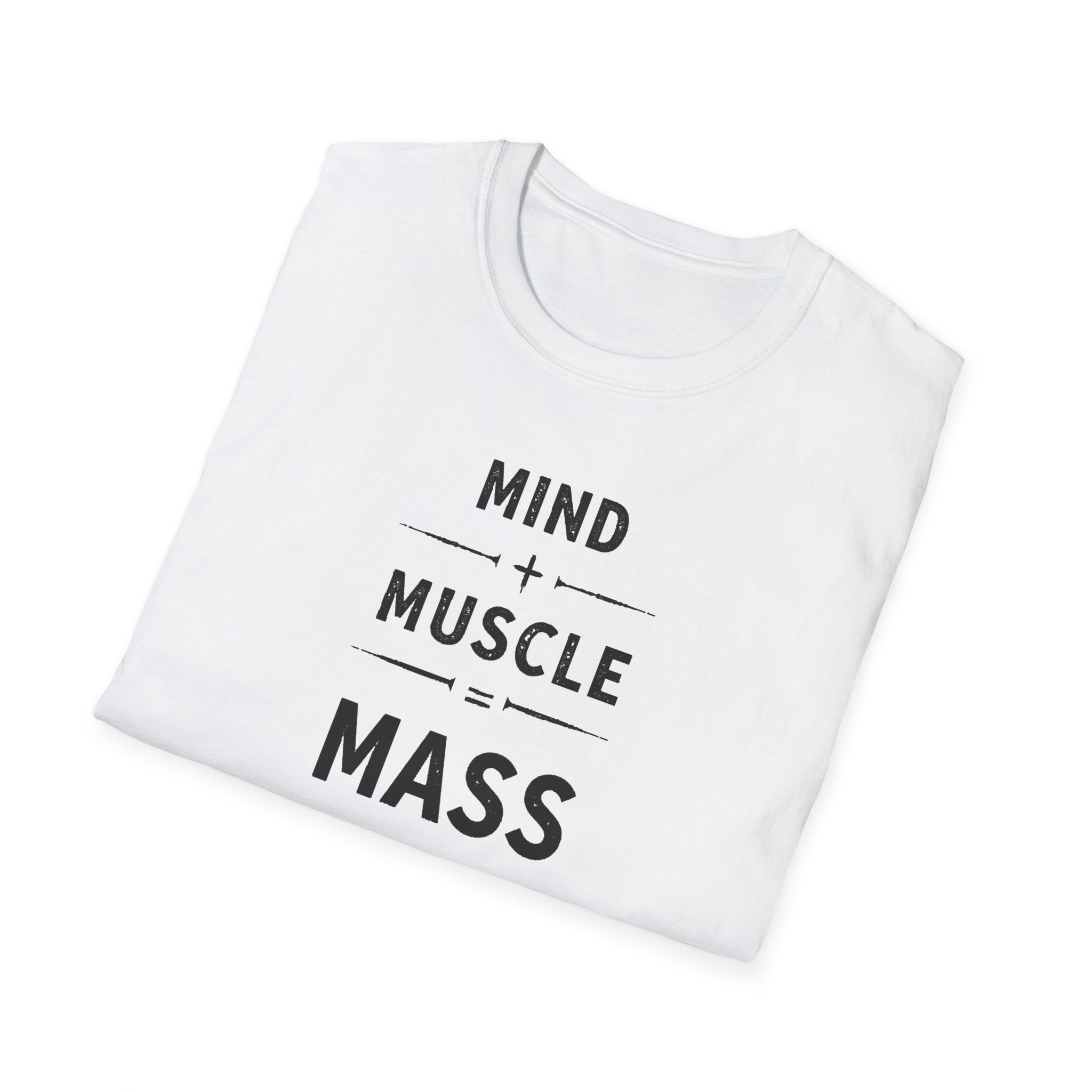 Mind + Muscle = Mass – Equation T-Shirt