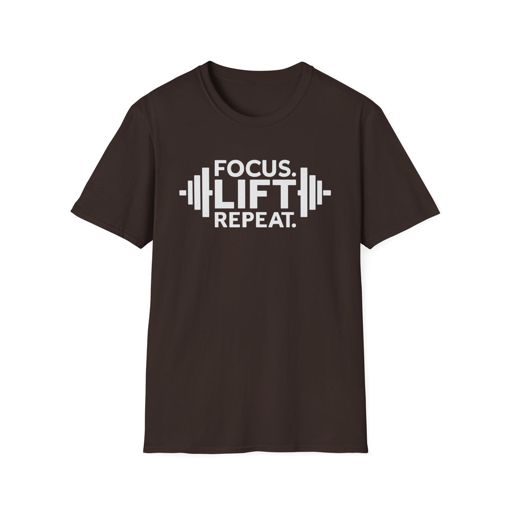Lift Strong – Focus. Lift. Repeat. T-Shirt