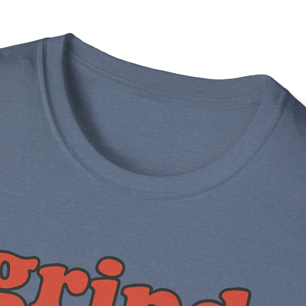 Grind Hard, Rest Proud – Vintage Bubble Quote T-Shirt