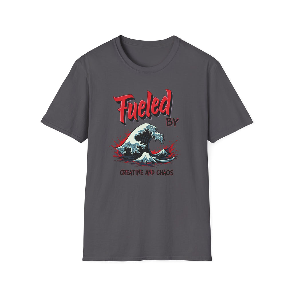 Fueled by Creatine and Chaos – Energy Wave Edition T-Shirt