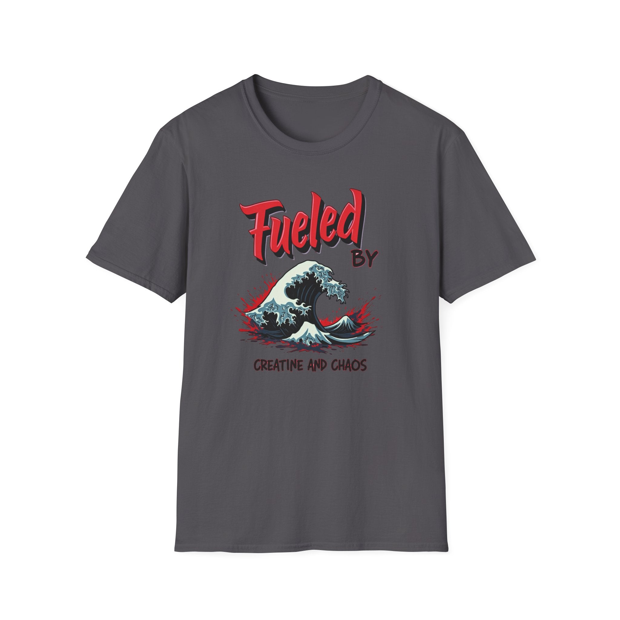 Fueled by Creatine and Chaos – Energy Wave Edition T-Shirt