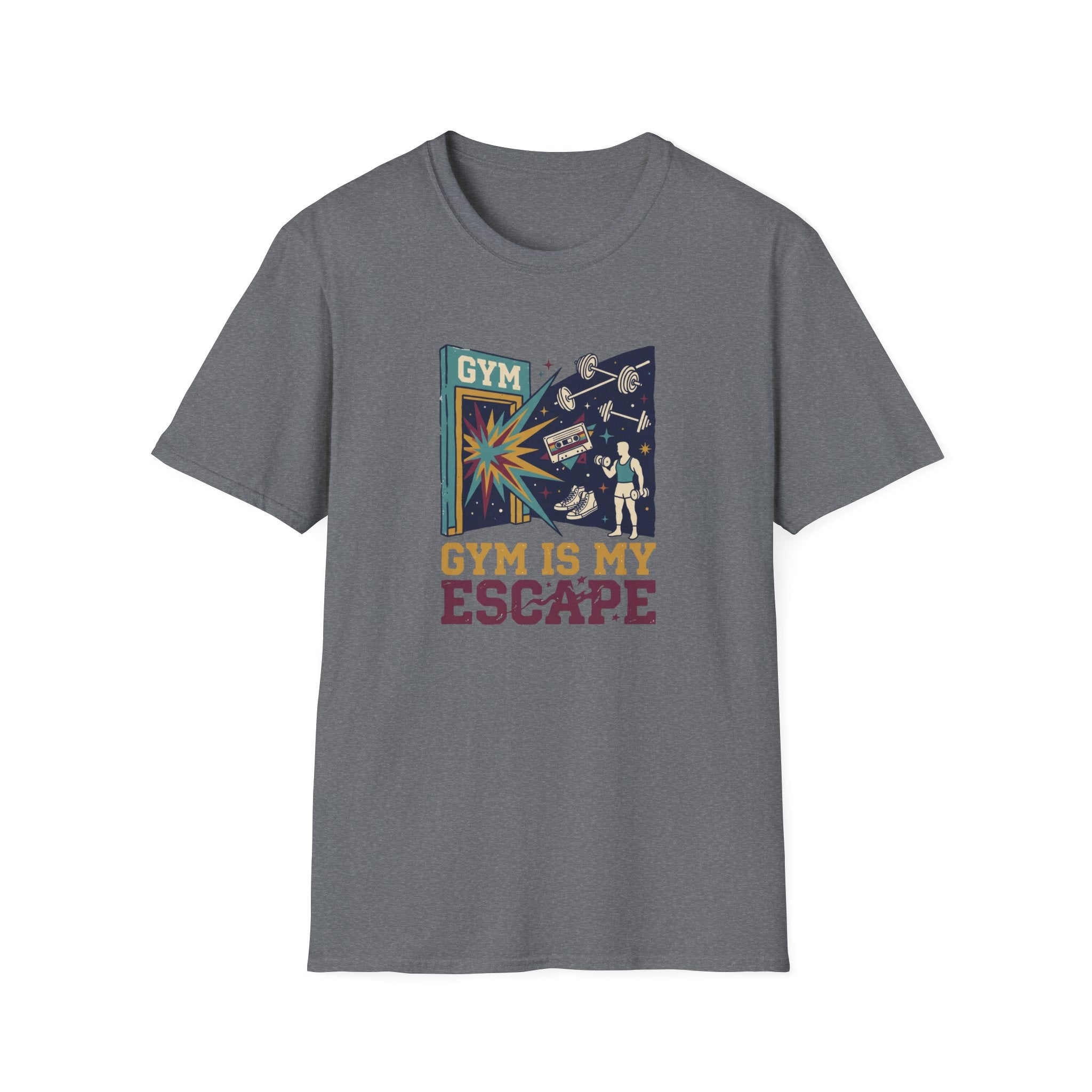 Gym is my escape - colorful T-Shirt